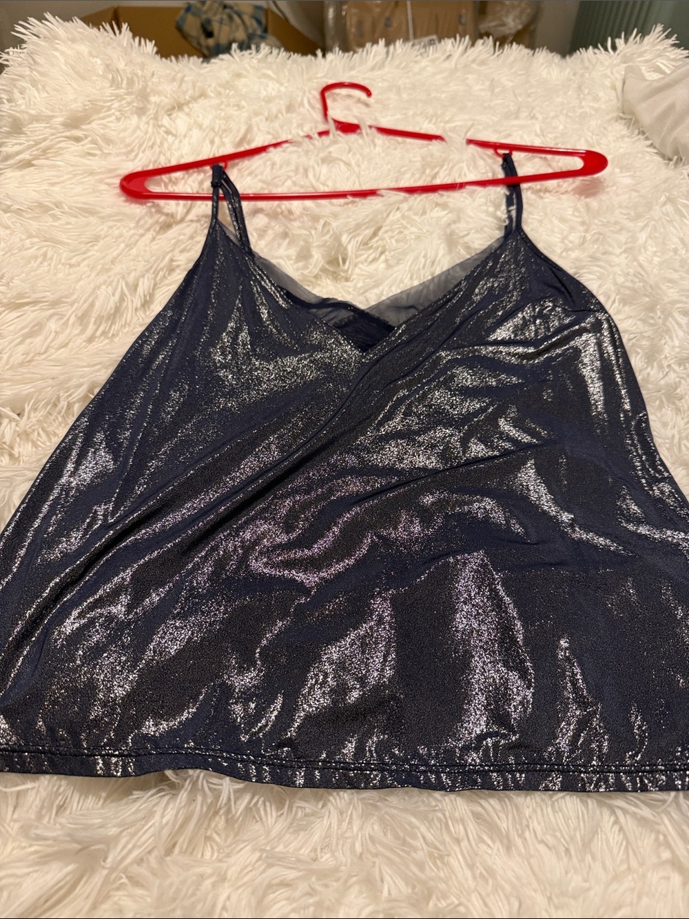 Victoria's Secret Shimmery Navy Blue Slip Camisole